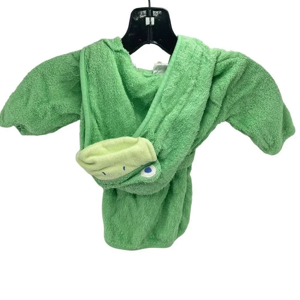 Carter's Baby Unisex Frog Robe Hooded Belted Fleece Green Size 18 Months
